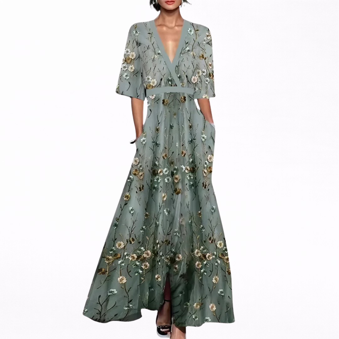 Alma | Chic Floral Maxi Dress